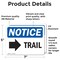 Signmission Trail (Right Arrow) Sign With Symbol, 7 in W x Rectangle, Vinyl Decal OS-2PACK-NS-D-57-L-18711 - alternate 4
